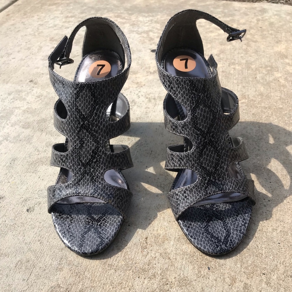 Impo grey snake heels